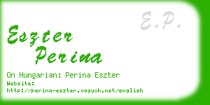 eszter perina business card